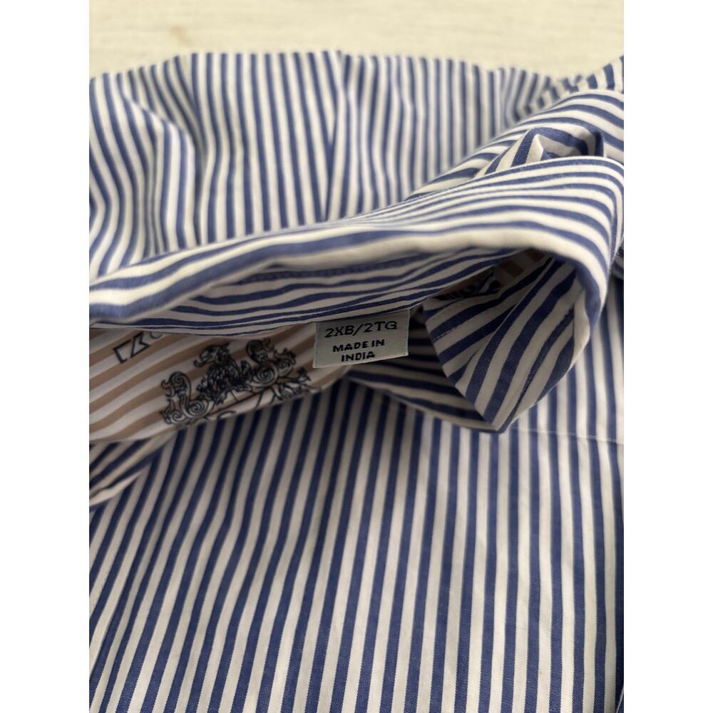 Cutter and Buck Men's Blue stripe long sleeve button down shirt 2XB - Picture 3 of 11